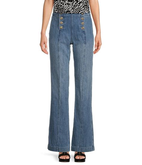 michael kors jeans womens|michael kors women's flared leg sailor jeans.